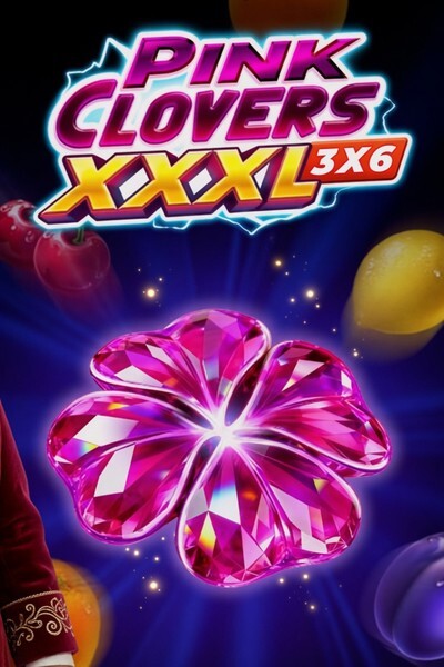 Spielcover «Pink Clovers XXXL: Hold and Win»: Rosa Kleeblätter als Glückssymbol